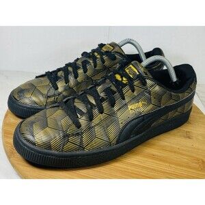 PUMA Basket Classic Black & Gold Men’s Shoes Sneakers 9.5